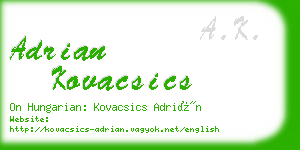 adrian kovacsics business card